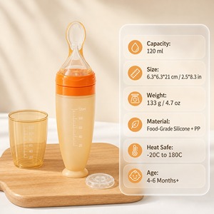 Cuchara Alimentadora <span class=keywords><strong>de</strong></span> Silicona para Bebés, Biberón Exprimible con Cuchara Suave <span class=keywords><strong>de</strong></span> 120 ml, Alimentador <span class=keywords><strong>de</strong></span> Cereal <span class=keywords><strong>de</strong></span> Arroz para Bebés <span class=keywords><strong>de</strong></span> 4 a <span class=keywords><strong>6</strong></span> <span class=keywords><strong>Meses</strong></span> en Adelante - Product Image 3
