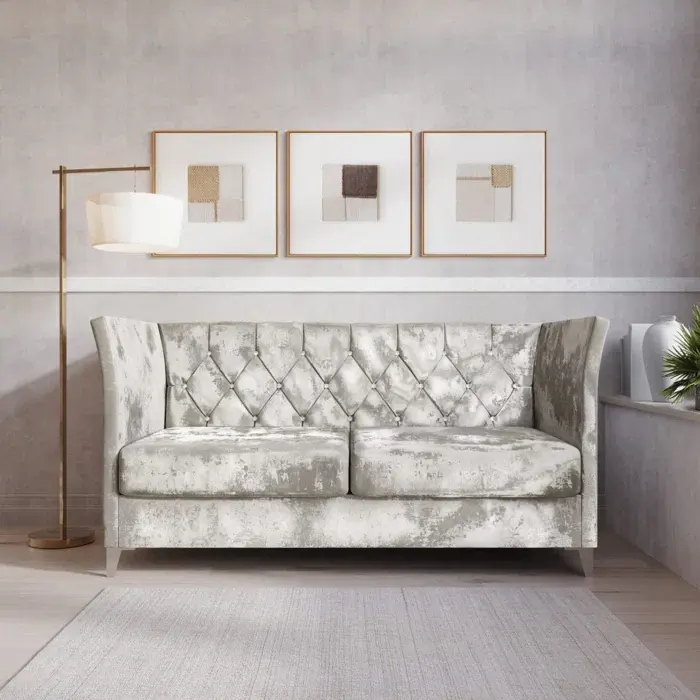 Canapé de salon rembourré en velours brillant de luxe pour la maison, les meubles d'hôtel
