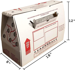 Cajas de cartón de transporte seguras y respetuosas con el medio ambiente para aves de corral vivas o mascotas mediante personalización - Product Image 5