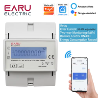 Compteur d'énergie bidirectionnel monophasé intelligent Tuya Wifi Zigbee 110V 220V 80A avec minuterie et moniteur de consommation électrique EA4161C-BI