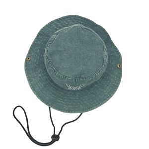Chapeau de pêcheur en coton lavé durable, logo personnalisable, matériaux de haute qualité, utilisation à long terme, toutes saisons, décontracté, pêche/cyclisme - Product Image 2