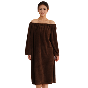Bata de Baño Tipo Kimono para <span class=keywords><strong>Mujer</strong></span>, Color Marrón Oscuro, Suave y Absorbente, de Secado Rápido, para Spa, <span class=keywords><strong>Ducha</strong></span> y Uso en Hoteles - Product Image 1
