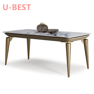 U-BEST Set <span class=keywords><strong>Tavolo</strong></span> e Sedie Rettangolare in Stile Italiano con <span class=keywords><strong>Piano</strong></span> in Marmo Nero <span class=keywords><strong>su</strong></span> <span class=keywords><strong>Misura</strong></span>, Combinazione Pratica <span class=keywords><strong>per</strong></span> Colazione e Pranzo - Product Image 1