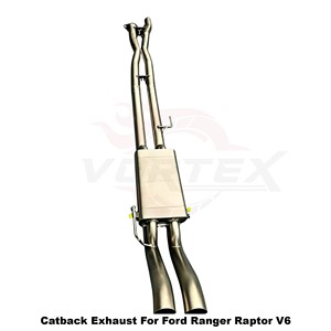ระบบท่อไอเสีย Vortex Performance สำหรับ Ford Ranger Raptor V6 ปี 2024 แบบไม่มีวาล์ว  ชุดแต่งท่อแคทแบ็ก - Product Image 5