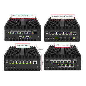 Grosir H15 ODM OEM MINI Host Fanless Intel Ultra 7 Ultra 9 <span class=keywords><strong>16</strong></span> Cores 6 Lan 2 SFP + Firewall Soft Router Linux <span class=keywords><strong>Server</strong></span> MINI PC - Product Image 1