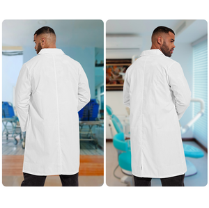 Bata de Laboratorio Blanca para Hombre, de Poliéster y Algodón, Uniforme de Farmacéutico Bordado con Bata de Consulta para Uso Hospitalario - Product Image 6