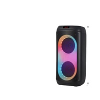 Altavoz LED RGB para Fiestas Privadas NDR-810, Altavoz Portátil Recargable Inalámbrico con Bluetooth de 2 x 8 Pulgadas y 80 W