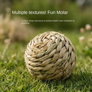 Juguete de Pelota de Paja para Perros - Juguete de Enriquecimiento Ambiental para Trabajo Olfativo, Cuidado Dental y Masticación para Cachorros, Previene la Destructividad - Product Image 3