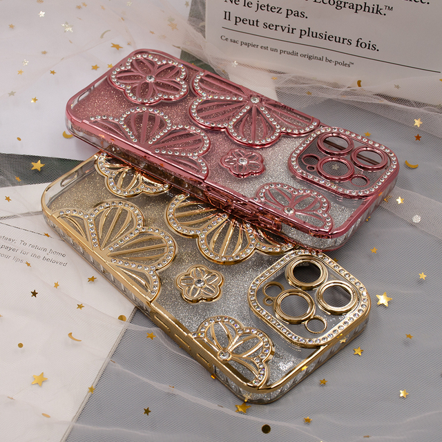 Fashion Phone Case for Women Girls Mobile Phone Case with Diamond Glitter Protector Cover