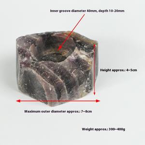 卸売 天然クリスタルキャンドルホルダー お香立て 紫白ピンク インサートベース 仏陀挿入 ホームデコレーション用ジャー - Product Image 4