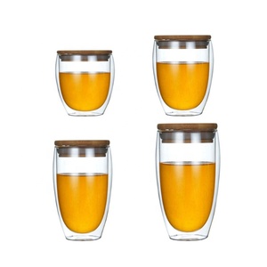 Mug à café de différentes tailles, résistant à la chaleur, 250 ml, <span class=keywords><strong>verre</strong></span> à <span class=keywords><strong>double</strong></span> <span class=keywords><strong>paroi</strong></span> en borosilicate, <span class=keywords><strong>verre</strong></span> à boire - Product Image 2