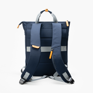 Minimalist Navy Nylon Laptop <b>Backpack</b> with Shoulder <b>Straps</b> and Water Resistance 20-39L Capacity for Men - Product Image 6