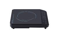 Cuisinière à induction portable à un seul brûleur, plaque en céramique électrique, boîtier en plastique, commande tactile, 2000W pour usage domestique