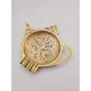 Affordable Prices Vintage Floral Etched Brass <b>Ashtray</b> with Golden Finished <b>Ashtray</b> For Home & Restaurant Uses - Product Image 6