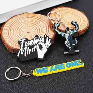 Llaveros de PVC blando 2D personalizados, llaveros de goma blanda, llavero de goma de silicona personalizado 3D - Product Image 3