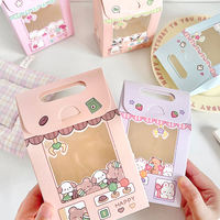 Scatole Vuote per Confezioni Regalo di Caramelle e Biscotti, Riutilizzabili con Manico, Finestra Trasparente e Motivi Animali Colorati e Carini, Vendita all'Ingrosso