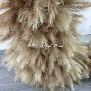 Décoration de mariage, arche de toile de fond en forme de corne avec plantes de pampa pour l'entrée - Product Image 5