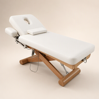Table de massage électrique à 2 moteurs avec télécommande, appui-tête à double vérin à gaz, table de soin du visage, équipement de beauté pour salon, spa, clinique
