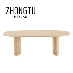 Meja Makan gaya kontemporer mewah furnitur meja makan kualitas tinggi 6 8 meja makan untuk kursi Restoran bahan kayu Oak Oval - Product Image 1