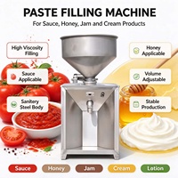 Machine de remplissage de pâtes en acier inoxydable 304, alimentée pneumatiquement, pour le conditionnement de pâtes alimentaires
