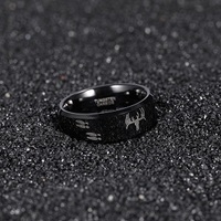 Bague en carbure de tungstène Tempusort Fashion Jewelry 8 mm plate, motif cerf sculpté, pour homme, cadeaux de Noël, vente en gros