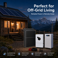 Kit solaire hors réseau 8 kW avec batterie LiFePO4 16 kWh, onduleur hybride, système complet pour maison, prêt à l'emploi