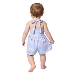 A26-11 Venta Directa de Fábrica, Personalización, Rompers con Tirantes Ajustables, Romper con Botones a Presión para Niña, Rompers con Estampado de Leopardo para Bebé - Product Image 4