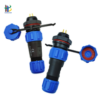 Signal de contrôle d'alimentation SP13 3 broches circulaire Push Lock IP68 connecteur mâle femelle prise étanche