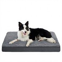 Fournisseur en gros de produits pour animaux de compagnie en mousse à mémoire de forme lavable, grand lit orthopédique pour chat et chien