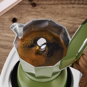 <span class=keywords><strong>Cafetera</strong></span> Moka <span class=keywords><strong>Italiana</strong></span> Clásica de Aluminio para <span class=keywords><strong>3</strong></span>, 6 y 9 <span class=keywords><strong>Tazas</strong></span> para Estufa con Válvulas Metálicas Dobles - Product Image 2