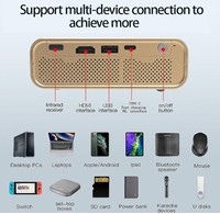 Mini projecteur intelligent M1S 200ANSI 1080P DLP Projecteur de poche portable-Batterie rechargeable intégrée et haut-parleur