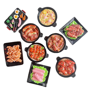 Autocollants de réfrigérateur de jeu de nourriture tridimensionnelle de nourriture chinoise de Yijia, jointures de porc braisées, côtes de porc, - Product Image 1