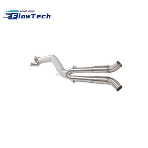 Tuyau central simple SS304 avec convertisseur à haut débit pour BMW F80 M3 F82 F83 M4 S55 3.0T – Finition polie miroir - Product Image 1