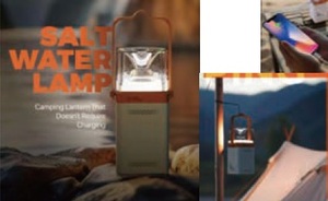 Long Operating Life Salt Water Powered Camping Emergency Outdoor <b>Rechargeable</b> Lamp USB - Product Image 2