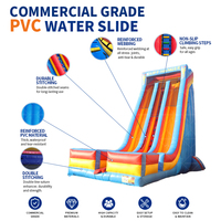 AIRFUNPRO Toboggan Gonflable Commercial Géant en PVC 0,55 mm à Double Voie pour Événements Extérieurs et Services de Location