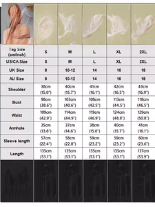 Abito Lungo Vintage da <span class=keywords><strong>Donna</strong></span> con Stampa Floreale a Maniche Lunghe, Stile Bohémien Estivo Casual per Vestito Dubai in Chiffon, Modello 2026 - Product Image 5