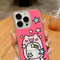 Coque de protection magnétique 2-en-1 personnalisée style dessin animé pour iPhone 18 17 16 15 14 13 12 Pro Max Plus