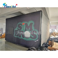 Cabine de publicité de tente de salon commercial de boîtier de simulateur de golf gonflable avec logo personnalisé