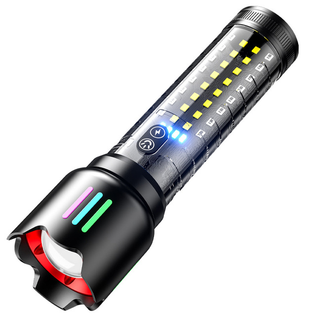 YesFire New Style Strong Light Aluminum Alloy Flashlight IP65 Rated Ultra-Bright 500m+ Beam Distance Camping Emergency Outdoor