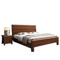 Camas de Madera a Precio de Fábrica, Camas de Madera Maciza, Juegos de Dormitorio, Base de Cama Tamaño Queen y King para Alquiler de Apartamentos