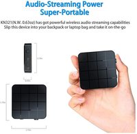 Usine KN321 2 en 1 200mah récepteur audio stéréo bluetooth et émetteur adaptateur audio sans fil pour voiture