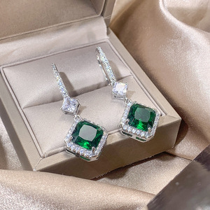 Para hacer aretes 2023 funky joyería de moda 925 pendientes de plata pendientes largos cristales - Product Image 1