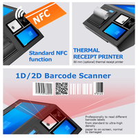 Terminal de point de vente tout-en-un Windows 10 11 Android avec imprimante, scanner, NFC, sous-écran intégré, système de point de vente 11,6 pouces