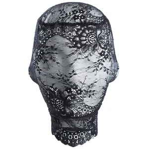 New Sexy Lace Black Head Cover Face Mask Sex Toy flirtare Erotic Women Sex Masquerade Party Mask