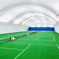 Grande Tente Dôme Gonflable en PVC pour Glamping, Soutenue par l'Air, pour Bâtiments Sportifs, avec Membrane en Béton à Pression, Quatre Saisons, Triple