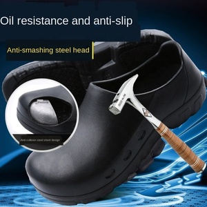 Luce bianca morbida EVA zoccoli resistenti all'olio in gomma antiscivolo <span class=keywords><strong>scarpe</strong></span> da lavoro mediche punta in acciaio cucina cucina <span class=keywords><strong>cuoco</strong></span> <span class=keywords><strong>scarpe</strong></span> da Chef - Product Image 3