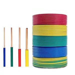 BV/BVR 450/750V 70C 1.5mm-6mm Insulated Electric Wire Single/Stranded Solid Bare Copper Used for House Wiring PVC Coated