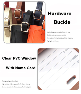 Chất Lượng Cao PU Hành Lý Thẻ Cho Chuyến Đi Cao Cấp Vuông PU Da Vali Thẻ Cho Du Lịch Kinh Doanh Quà Tặng Túi Thẻ Có Thể Tùy Chỉnh Logo - Product Image 5