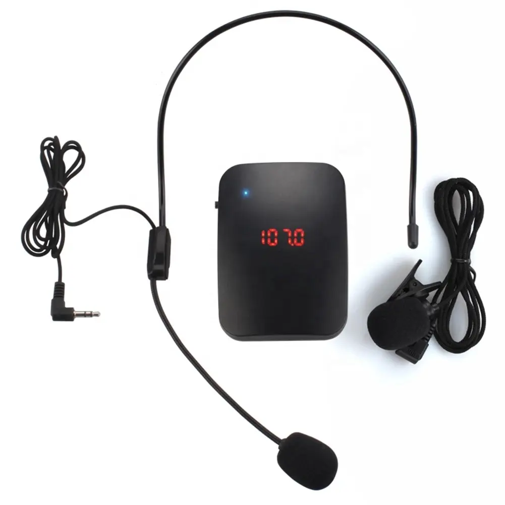 Wireless Headset Microphone Lavalier Mic Transmitter For FM Radio Amplifier Portable Voice Amplifier Use Microphone