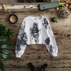 Sweat-shirt de luxe doux pour femme, personnalisable avec logo, pull-over vierge sans capuche, style minimaliste, mode urbaine, sweat-shirt uni pour femme - Product Image 2